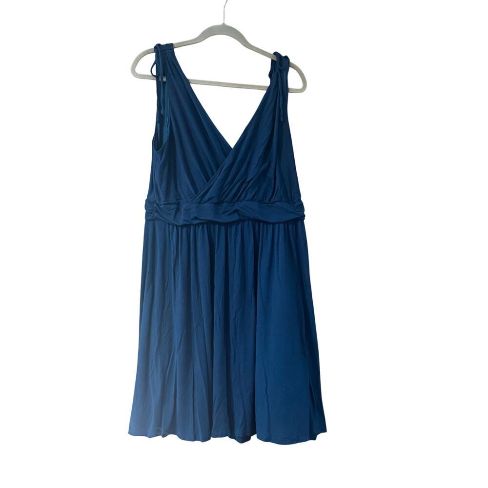 Ann Taylor LOFT Blue Sleeveless Empire Waist Dress XL